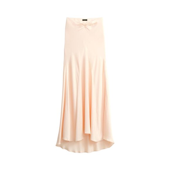 Zara Kate Moss Womens Maxi Skirt S pale pink Satin Blogger Fave 5344/202 NWT - Picture 3 of 16
